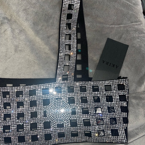 DONT BE MAD AT IT RHINESTONE BRA - Picture 4 of 8